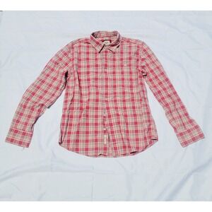 Double A Plaid Button Down Mens M Red Long Sleeve Casual Shirt K56